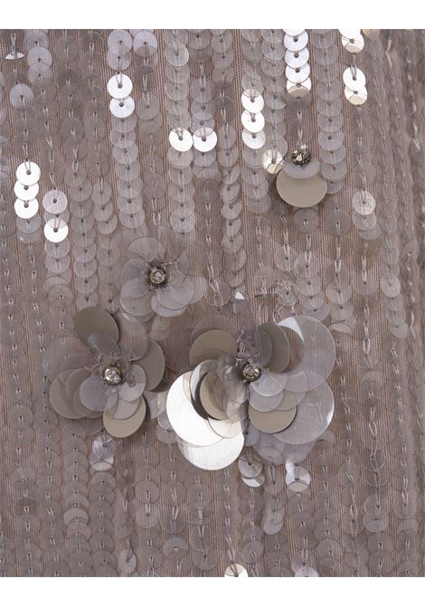 PAROSH Gonna Longuette Full Paillettes Glow Grigia - PAROSH