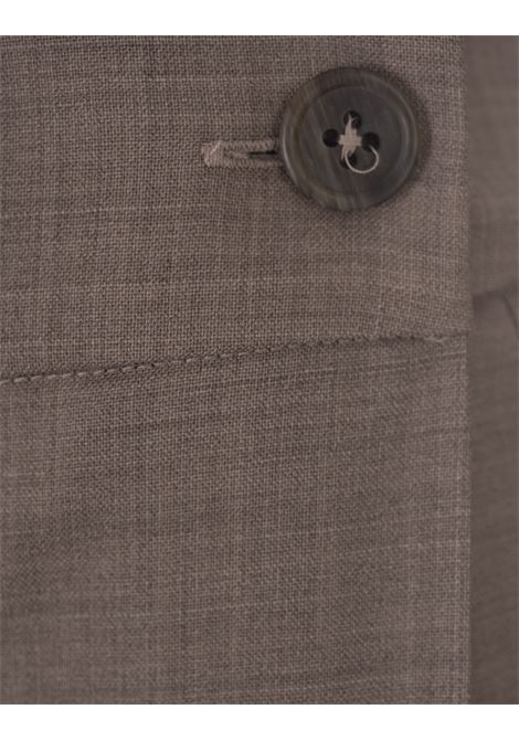 PAROSH Gonna Longuette Lille In Lana Stretch Taupe - PAROSH