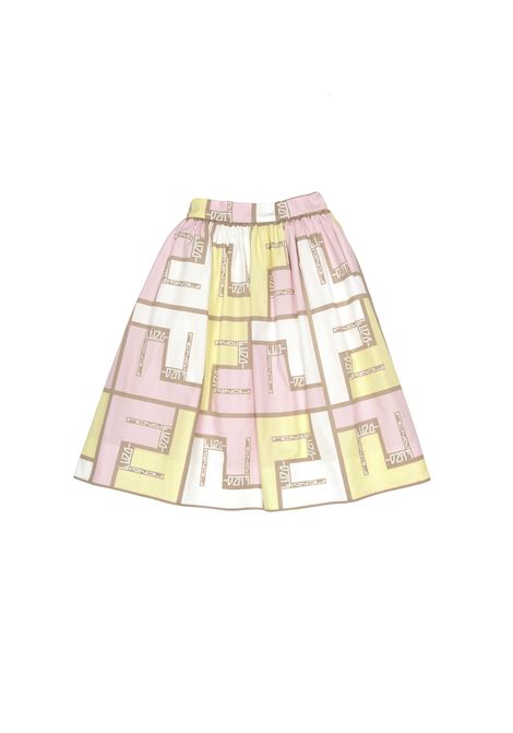 FENDI KIDS Gonna Lunga Con Logo Macropuzzled - FENDI KIDS