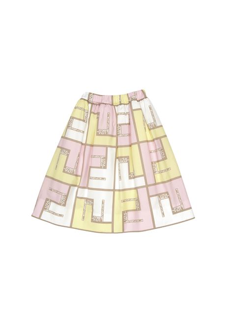FENDI KIDS Gonna Lunga Con Logo Macropuzzled - FENDI KIDS