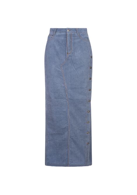 ERMANNO SCERVINO Gonna Lunga In Velluto a Costine Con Bottoni - ERMANNO SCERVINO