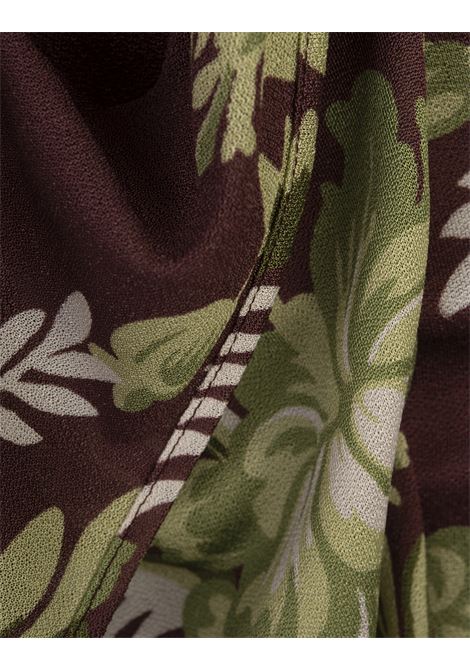 ETRO Gonna Midi Bordeaux Con Stampa Foliage Floreale - ETRO