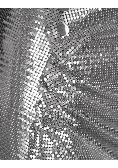 RABANNE Gonna Midi Drappeggiata In Maglia Metallica Argentata - RABANNE