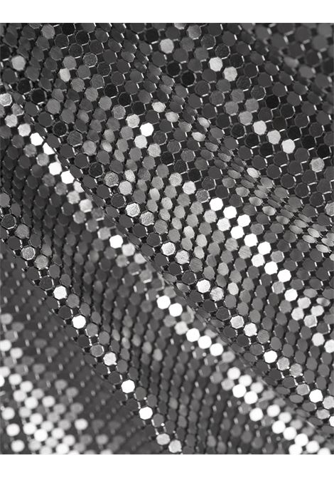 RABANNE Gonna Midi Drappeggiata In Maglia Metallica Argentata - RABANNE