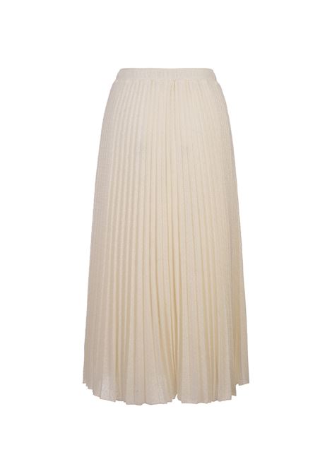 ERMANNO SCERVINO Gonna Midi In Maglia Plissé Bianca - ERMANNO SCERVINO