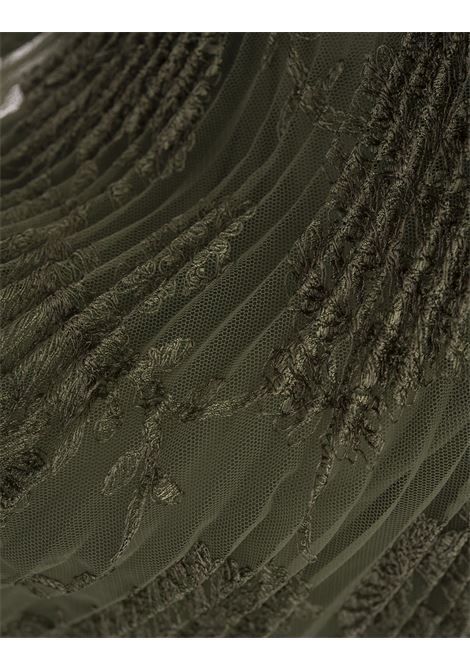 ERMANNO SCERVINO Gonna Midi In Pizzo Plissé Verde - ERMANNO SCERVINO