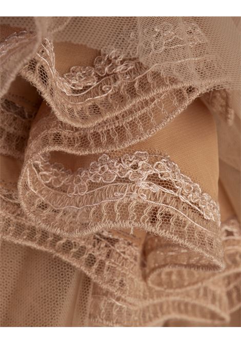 ERMANNO SCERVINO Gonna Midi In Tulle Beige - ERMANNO SCERVINO
