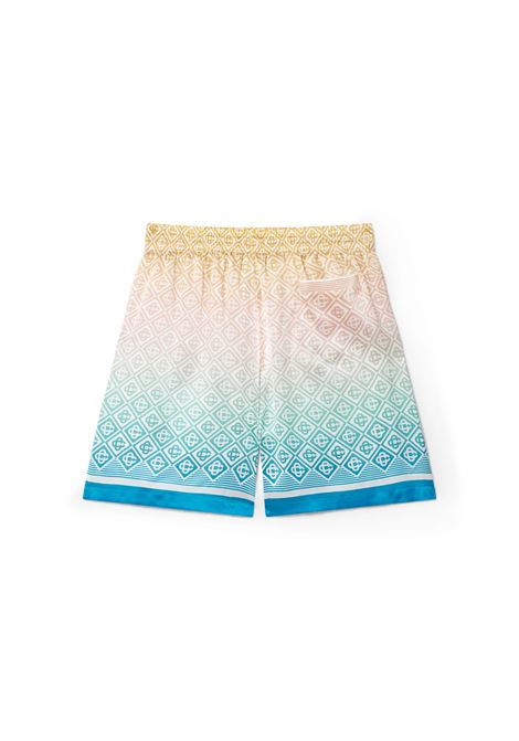 CASABLANCA Gradient Monogram Silk Shorts - CASABLANCA