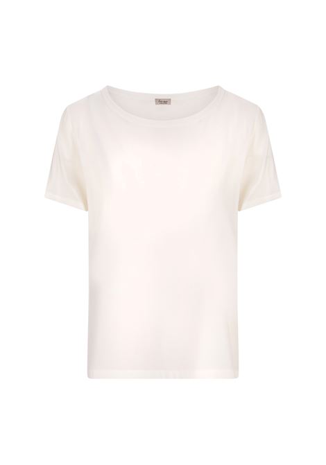 HER SHIRT T-Shirt In Seta Bianca - HER SHIRT