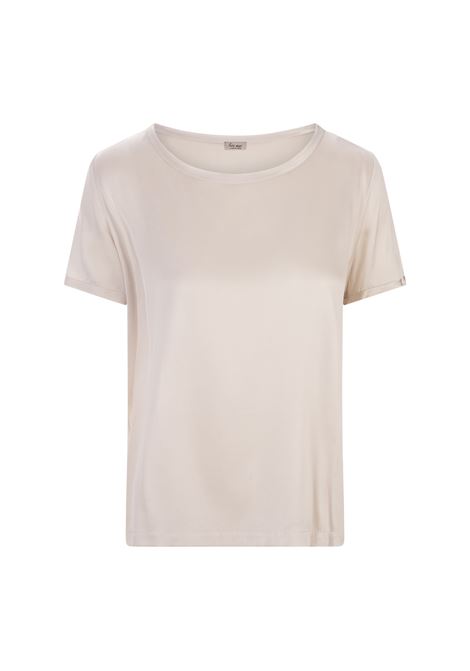 HER SHIRT T-Shirt In Seta Ecrù - HER SHIRT