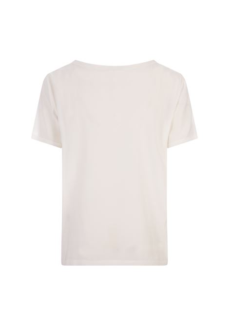 HER SHIRT T-Shirt In Seta Opaca Bianca - HER SHIRT