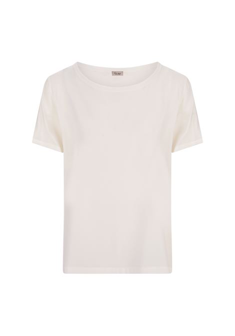HER SHIRT T-Shirt In Seta Opaca Bianca - HER SHIRT