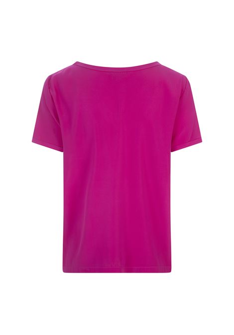 HER SHIRT T-Shirt In Seta Opaca Fucsia - HER SHIRT