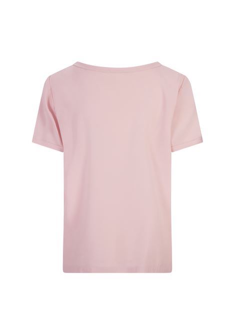 HER SHIRT T-Shirt In Seta Opaca Rosa - HER SHIRT