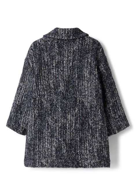 IL GUFO Cappotto In Tweed Blu - IL GUFO