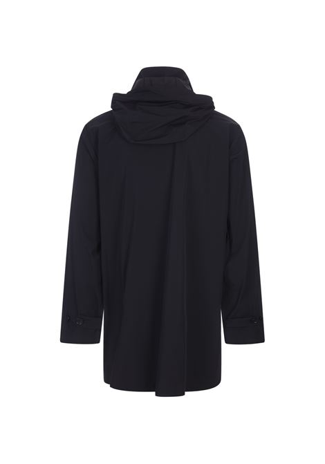 ASPESI Impermeabile In Nylon Stretch Blu Navy - ASPESI