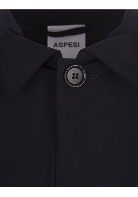 ASPESI Impermeabile In Nylon Stretch Blu Navy - ASPESI