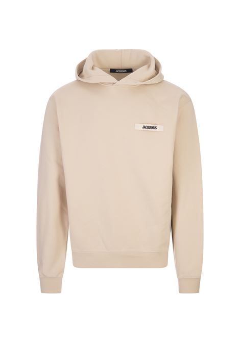 JACQUEMUS Le Hoodie Gros Grain Beige - JACQUEMUS