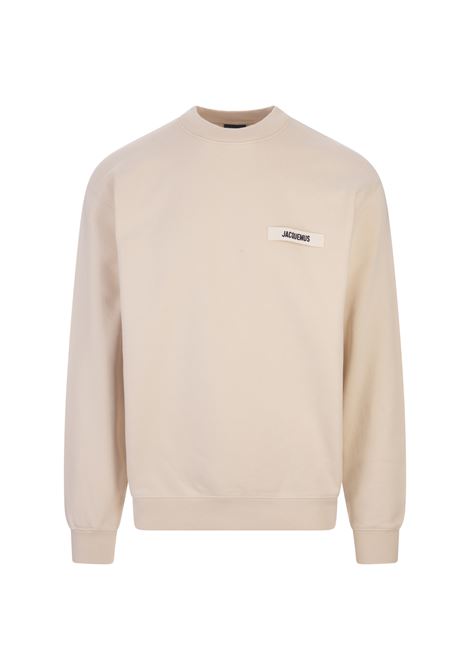 JACQUEMUS Le Sweatshirt Gros Grain Beige - JACQUEMUS