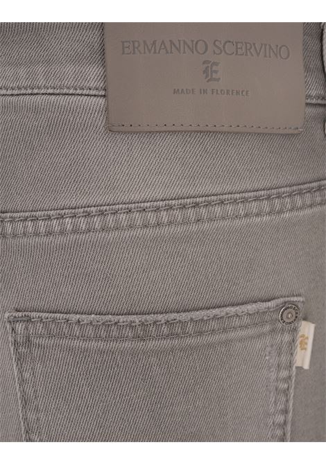 ERMANNO SCERVINO Jeans A Gamba Ampia In Denim Grigio - ERMANNO SCERVINO