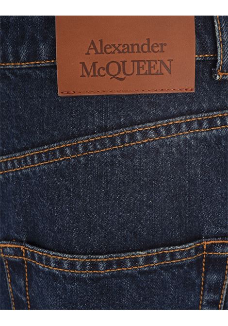 ALEXANDER MCQUEEN Jeans A Gamba Ampia Indaco - ALEXANDER MCQUEEN