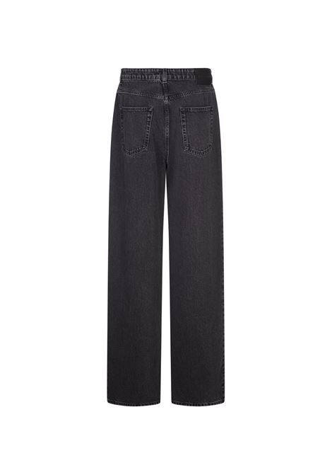 ALEXANDER MCQUEEN Jeans A Gamba Ampia Neri - ALEXANDER MCQUEEN