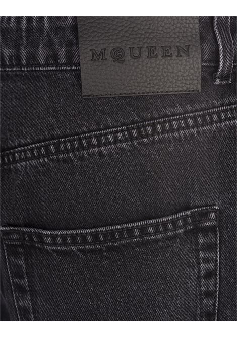 ALEXANDER MCQUEEN Jeans A Gamba Ampia Neri - ALEXANDER MCQUEEN