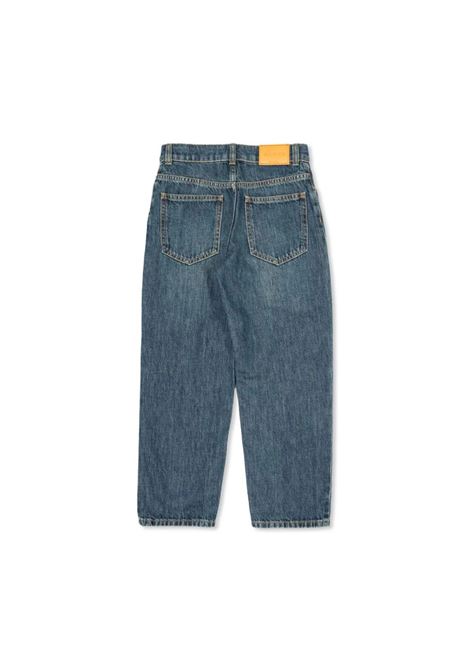 GUCCI KIDS Jeans A Gamba Dritta In Denim Blu Scuro - GUCCI KIDS
