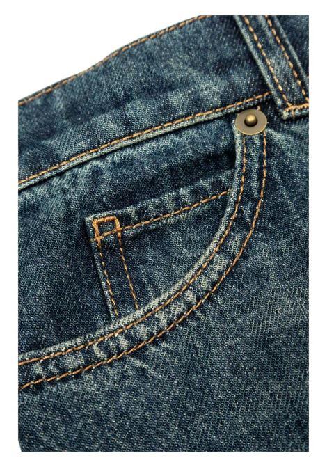 GUCCI KIDS Jeans A Gamba Dritta In Denim Blu Scuro - GUCCI KIDS