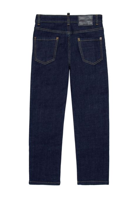 DSQUARED2 KIDS Jeans A Gamba Dritta In Denim Indaco - DSQUARED2 KIDS