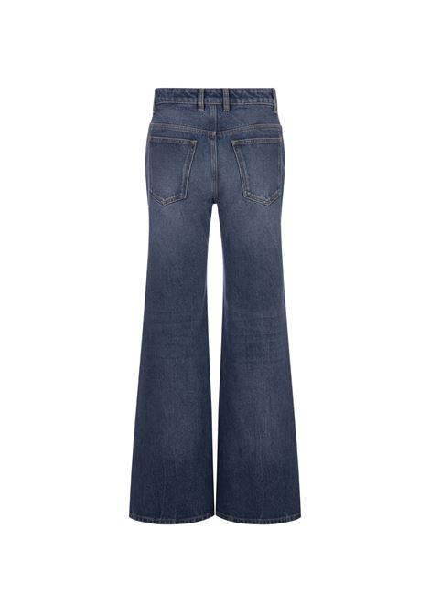 RABANNE Jeans Baggy In Denim Blu Scuro Con Medaglie - RABANNE