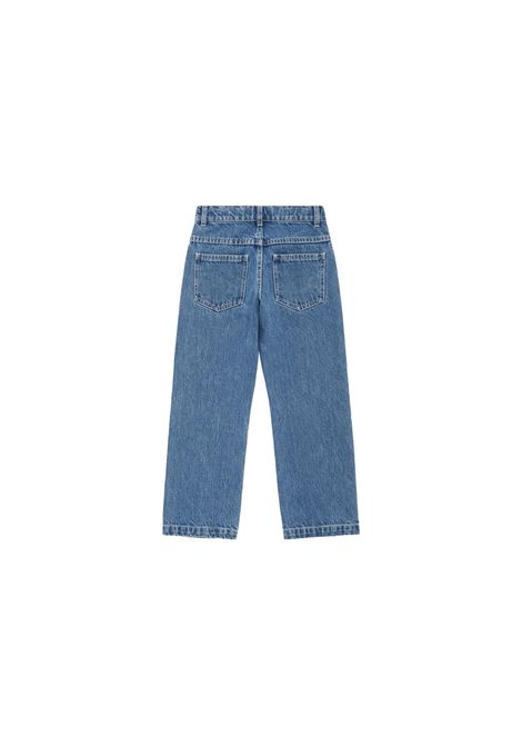 FENDI KIDS Jeans Blu Medio Con Ricamo Logo - FENDI KIDS