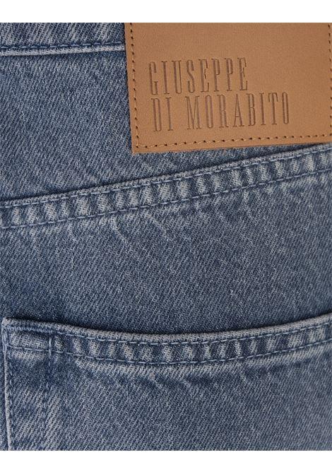 GIUSEPPE DI MORABITO Jeans Flare Fit Blu Con Cristalli - GIUSEPPE DI MORABITO