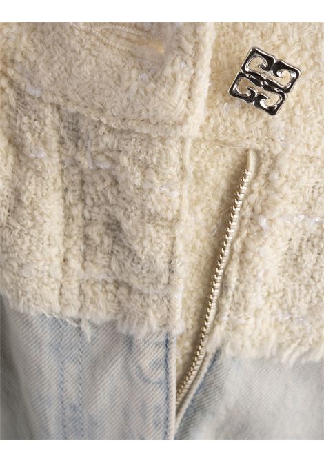 GIVENCHY Jeans In Denim Blu Chiaro Con Vita In Tweed - GIVENCHY