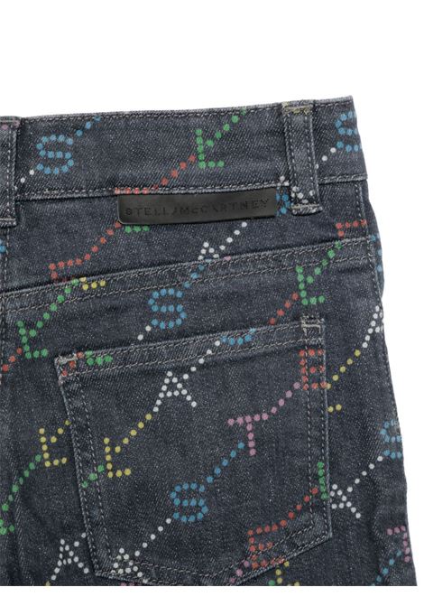STELLA MCCARTNEY KIDS Jeans In Denim Grigio Con Motivo Logo - STELLA MCCARTNEY KIDS