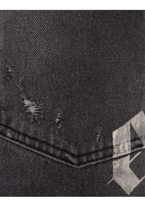 PALM ANGELS Jeans Loose Fit Neri Con Dettagli - PALM ANGELS