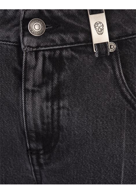 ALEXANDER MCQUEEN Jeans Mini Flare In Denim Grigio - ALEXANDER MCQUEEN