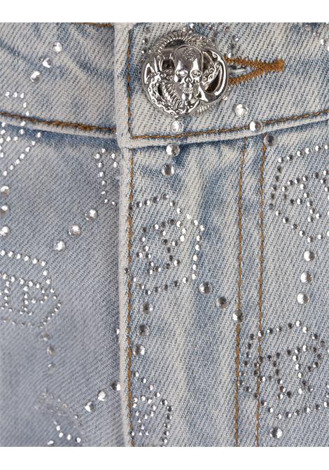 PHILIPP PLEIN Jeans Mom Fit Strass Monogram - PHILIPP PLEIN