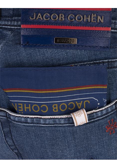 JACOB COHEN Jeans Nick Limited Edition Slim Fit In Denim Cimosato Stretch Blu Medio-Chiaro - JACOB COHEN