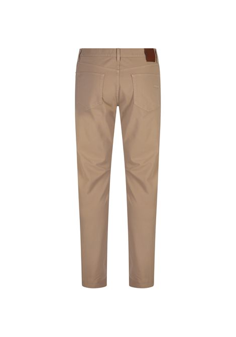 ZEGNA Jeans Roccia In Cotone Elasticizzato Beige - ZEGNA