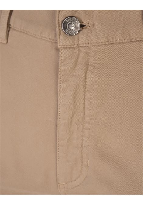 ZEGNA Jeans Roccia In Cotone Elasticizzato Beige - ZEGNA
