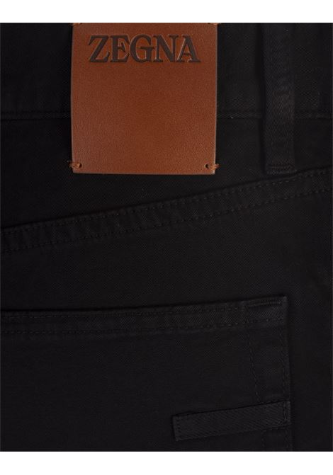 ZEGNA Jeans Roccia In Cotone Elasticizzato Blu Navy - ZEGNA