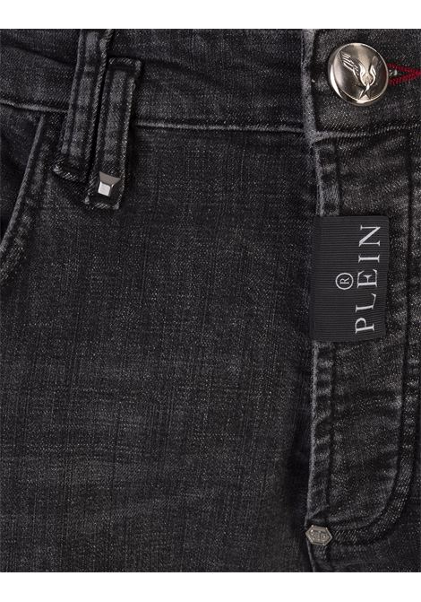 PHILIPP PLEIN Jeans Skinny In Denim Grey Splash - PHILIPP PLEIN