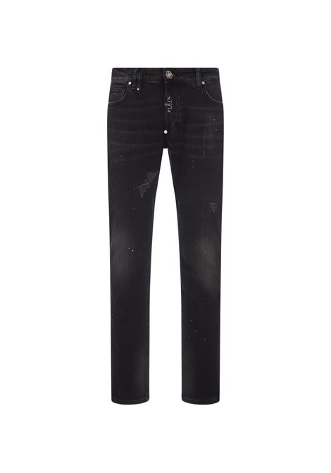 PHILIPP PLEIN Jeans Super Straight Cut Neri - PHILIPP PLEIN
