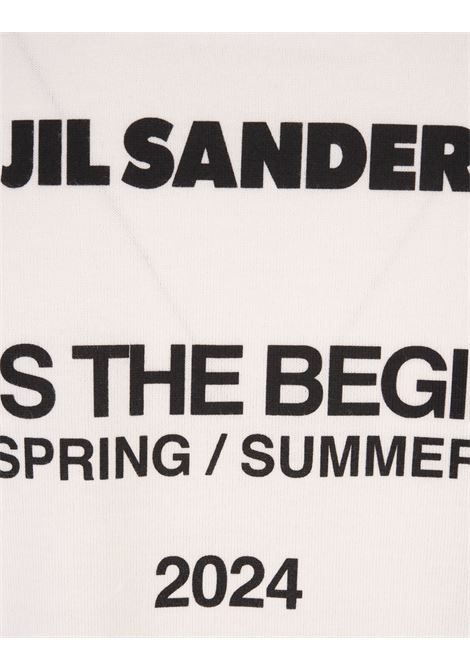 JIL SANDER T-Shirt Over Bianca Con Logo - JIL SANDER