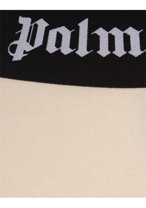 PALM ANGELS Joggers Flare Bianchi Con Banda Logo - PALM ANGELS