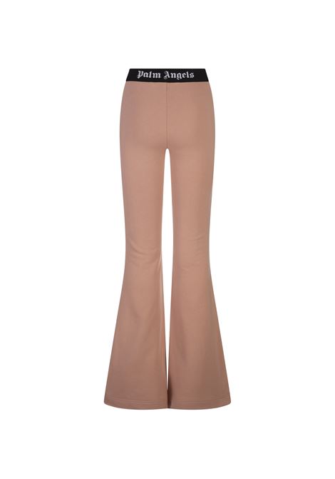 PALM ANGELS Joggers Flare Rosa Con Banda Logo - PALM ANGELS