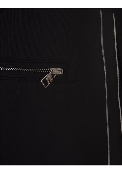 ALEXANDER MCQUEEN Joggers Neri Con Bande Logo Laterali - ALEXANDER MCQUEEN