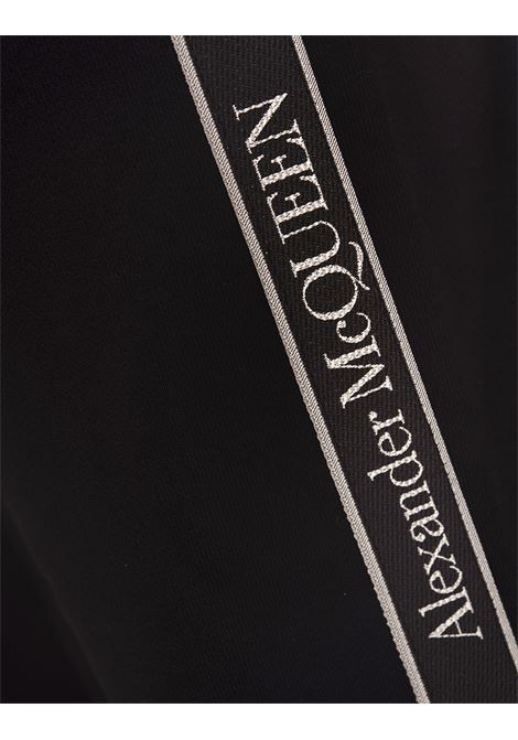 ALEXANDER MCQUEEN Joggers Neri Con Bande Logo Laterali - ALEXANDER MCQUEEN