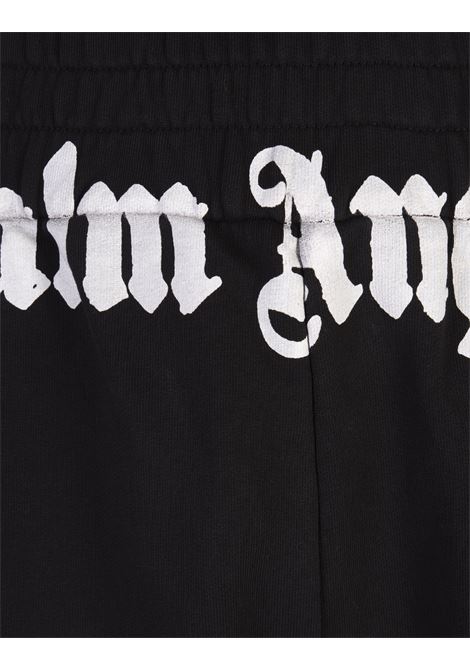 PALM ANGELS Joggers Neri Con Logo Sulla Vita - PALM ANGELS